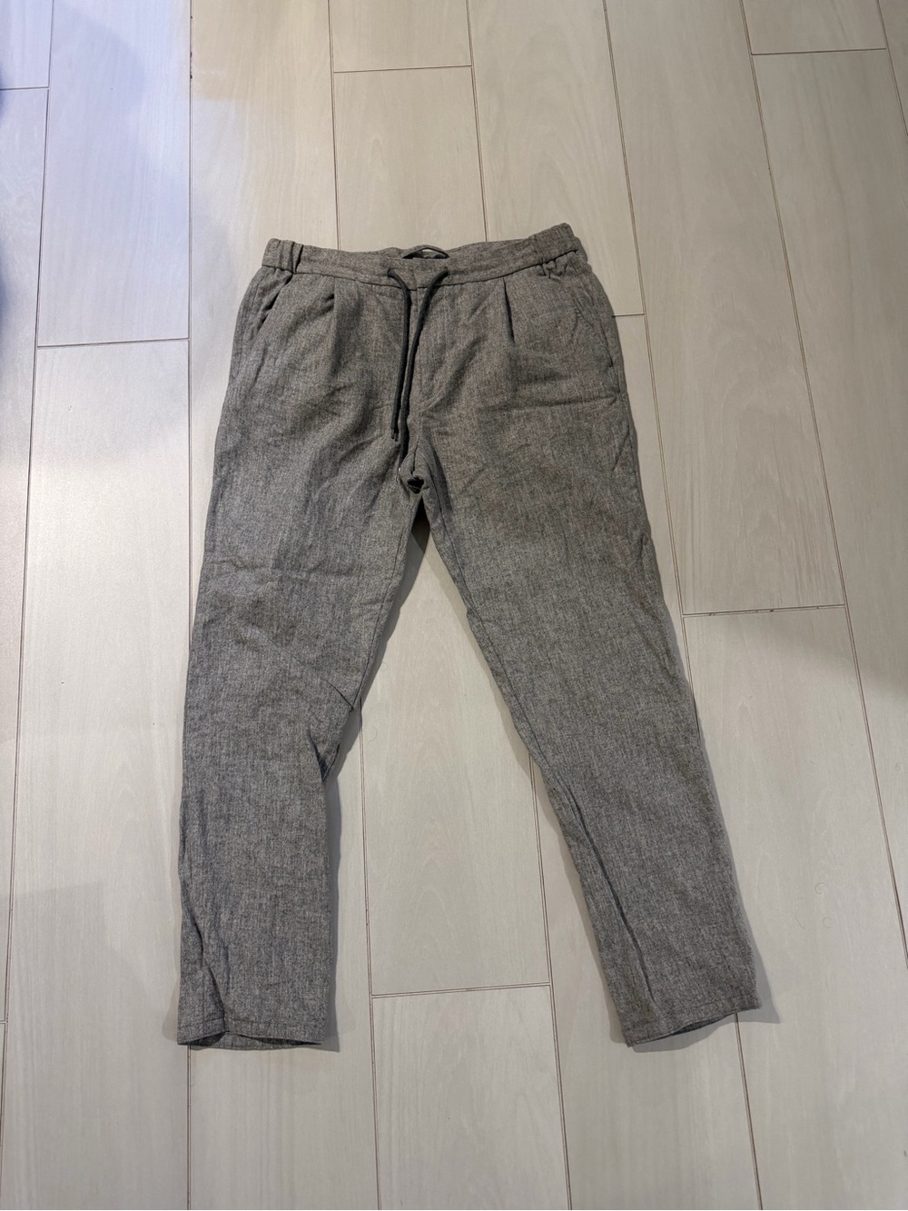 Suitsupply "Ames" Wool Flannel Trousers in Grey sz 32x26
